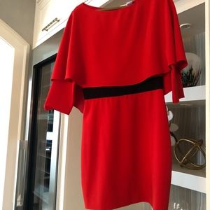 Alice + Olivia Red Cape Dress